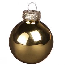 Artikel Mini Weihnachtskugeln Glas Gold Matt und Glanz Ø 3 cm 22 Stück