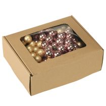Artikel Mini Weihnachtskugeln Gold Rosé Spiegelbeeren 2cm 140 St