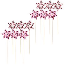 Artikel Mini Windrad Marienkäfer Deko Weiß Flieder Ø8cm 12 St