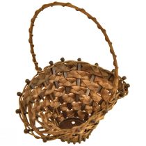 Artikel Dekorativer Mini-Weidenkorb mit Henkel, Braun, 15×11 cm, 3er-Set