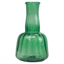 Mini Vase Glas Glasvase Blumenvase Grün Ø8,5cm H15cm
