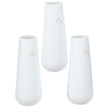 Artikel Porzellanvase Weiß mit Goldmotiv – Elegante Blumenvase im 3er-Set H12cm 3 St