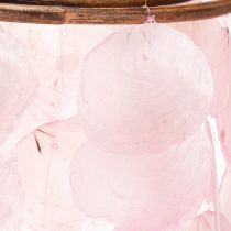 Artikel Windspiel aus Capiz-Muscheln mit Holzelementen 70 cm Rosa für Innenbereiche