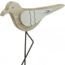 Artikel Deko-Möwe aus Holz, Shabby Chic, Blau-Weiss, H32cm
