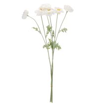 Artikel Künstliche Mohnblume Weiss 78 cm 3er-Set mit Flexiblem Stiel für Innenräume
