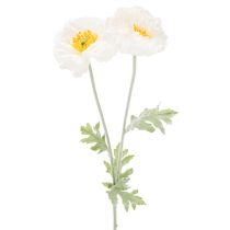 Artikel Künstliche Mohnblume Weiss 78 cm 3er-Set mit Flexiblem Stiel für Innenräume