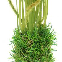Artikel Künstliche Mohnblume im Grasballen 23cm Rot-Grün Kunststoff