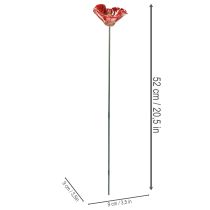Artikel Gartenstecker Mohnblume Keramik Außergewöhnliche Gestaltung für Blumenbeete 52cm 2St
