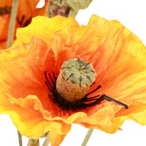 Artikel Mohnblumen Deko Kunstblumenstrauß Orange 78cm 6St