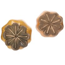 Artikel Gartenstecker Mohnkapsel Set 2 Stück aus Keramik Braun Höhe 60 cm
