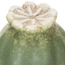 Artikel Mohnkapsel-Gartenstecker 41 cm Grün Keramik 4er-Set