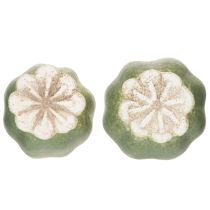 Artikel Mohnkapsel-Gartenstecker 41 cm Grün Keramik 4er-Set