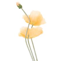 Artikel Künstliche Mohnblume in Orange aus Polyester, 95 cm, 3er-Set für Wohn- und Tischdekoration