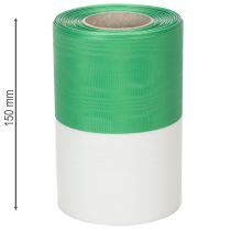 Artikel Moiré Kranzband 150 mm grün-weiss, 25 m, Dekorationsband aus Taft