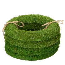 Artikel Mooskranz 20 cm mit Styroporkern, Grün, 4 Stück im Set
