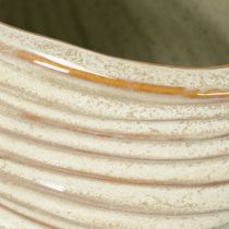 Artikel Blumentopf Keramik Schneckenform 21cm Creme-Ton für Innenbereich