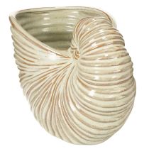 Artikel Blumentopf Keramik Schneckenform 21cm Creme-Ton für Innenbereich