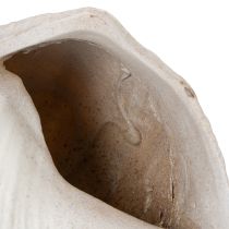 Artikel Dekorative Muschel aus Polystone 44 cm in Weiss-Braun-Gold