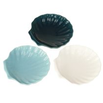 Artikel Muschelteller Maritime Schale Keramik Blau Weiß 14cm 3St