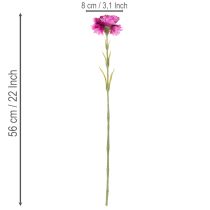 Artikel Nelken aus künstlichem Seidenstoff zweifarbig 56 cm 8er-Bund