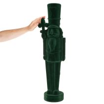 Artikel Nussknacker Figur beflockt 77 cm Dunkelgrün für Innenbereich