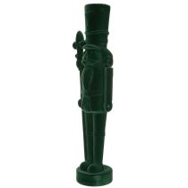Artikel Nussknacker Figur beflockt 77 cm Dunkelgrün für Innenbereich