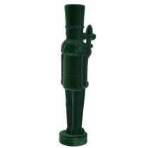 Artikel Nussknacker Figur beflockt 77 cm Dunkelgrün für Innenbereich