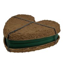 Artikel OASIS Biolit Steckmoos Herz gross 34cm 2 Stück Grün Braun