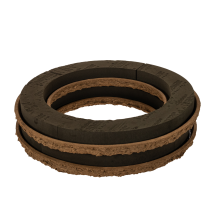 Artikel OASIS® Renewal® Biolit® Steckschaumring mit Schale, 45 cm, schwarz nach dem Wässern, 2 Stück