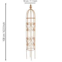 Artikel Rankgitter aus Metall, 2er-Set, 108 cm und 68 cm hoch, Edelrost-Optik, für Kletterpflanzen im Garten
