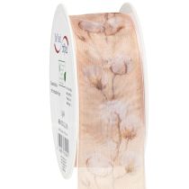 Artikel Organzaband Baumwollblüten Dekoband Rosa 40mm 15m
