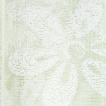 Artikel Organzaband mit Blumenmuster Grün 25mm x 18m Geschenkband aus Polyamid