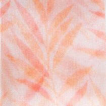 Artikel Organzaband Chiffonband mit Blättermotiv 40mm x 15m Orange-Rot