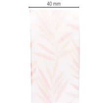 Artikel Organzaband Chiffonband mit Blättermotiv 40mm x 15m Orange-Rot