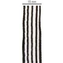 Artikel Organzaband Schwarz mit Streifen 15mm x 20m – Geschenk- und Dekoband