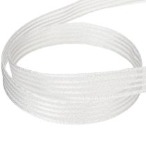 Artikel Organzaband mit Streifen Weiss 15mm x 20m Dekoband für Geschenk- und Tischdekoration