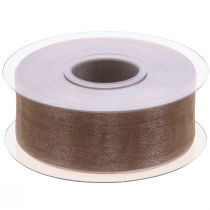 Artikel Organzaband Geschenkband Beige Band Webkante Taupe 40mm 50m
