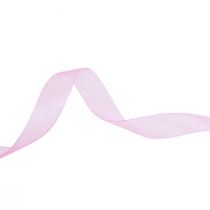 Artikel Organzaband Rosa mit Webkante 15mm x 50m – Geschenkband für Dekoration und Basteln