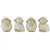 Artikel Osterdeko Schaf Keramik Deko Ostern Creme 9,5×6×9cm 4 St