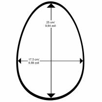Artikel Osterei beflockt H25cm Farbige Eier Osterdeko