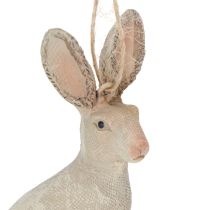 Artikel Osterhase Figur zum Aufhängen aus Polyresin, hellbraun, 9,5 cm, 4er-Set