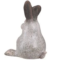 Artikel Keramik Osterhase sitzend Braun Weiss 13x12x18 cm