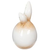 Artikel Keramik Osterhase Weiss in Ei-Form, H11,5cm Ø6cm, für Osterdeko