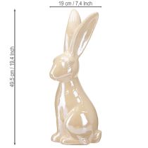 Artikel Keramik-Osterhase Beige, Höhe 49,5 cm, Dekoration für Innen und Aussen