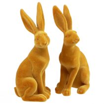 Artikel Osterhase Deko Hase Figur Ostern Gelb Curry H12,5cm 2 St