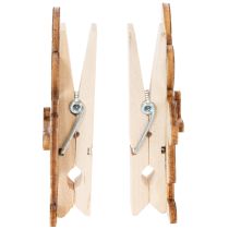 Artikel Deko-Holzklammern Osterhasen, 7,5 cm, Rosa/Weiss, 4er-Set