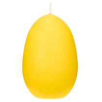 Artikel Gelbe Osterei-Kerzen aus Wachs, 9 cm hoch, Set mit 6 Stück, für Osterdekoration