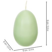 Artikel Osterkerzen Ei Form Eierkerzen für Ostern Grün 9cm 20h 6St