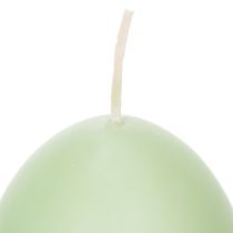 Artikel Osterkerzen in Eiform Grün aus Wachs, 9 cm, 6er-Set, Brenndauer 20 Stunden