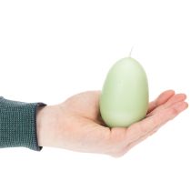 Artikel Osterkerzen in Eiform Grün aus Wachs, 9 cm, 6er-Set, Brenndauer 20 Stunden